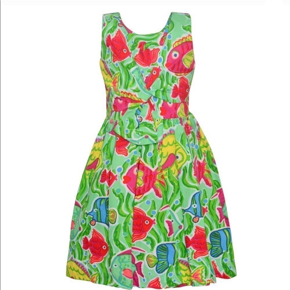 NWT Bonnie Jean Aquatic Fish Print Dress